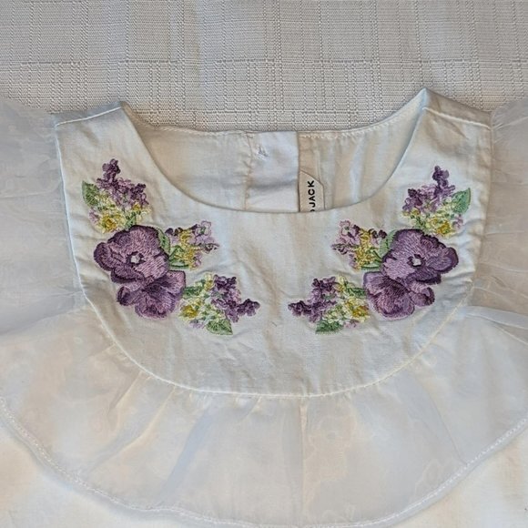 Janie & Jack Embroidered Floral Sleeveless Blouse - Picture 2 of 7